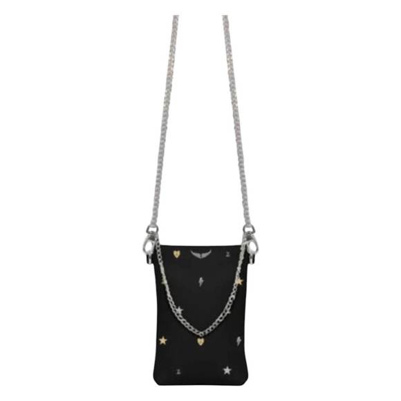 NEW ZADIG & VOLTAIRE women's rock to go lucky charm handbag in black - Picture 1 of 2
